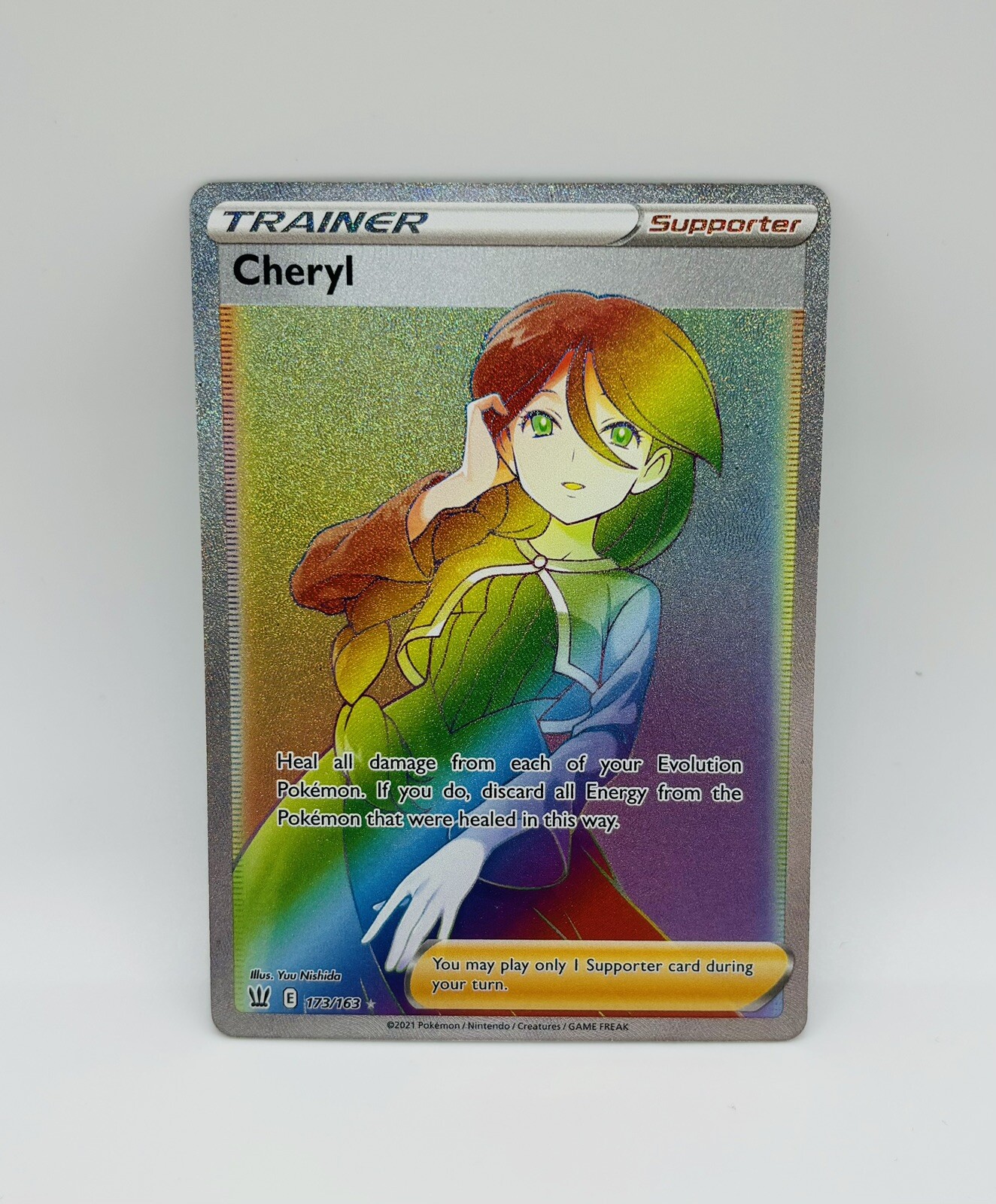 Pokémon TCG Cheryl Sword & Shield - Battle Styles 173/163 Holo Secret Rare