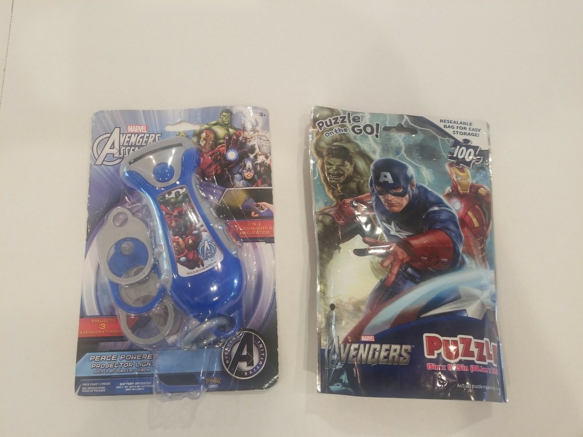 Lot of 2) Marvel Avengers Assemble 100 Piece Puzzle on the GO! +
