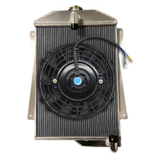 Aluminum Radiator +Fan For 1940-1941 Chevy Chevrolet Special Deluxe L6 Engine MT