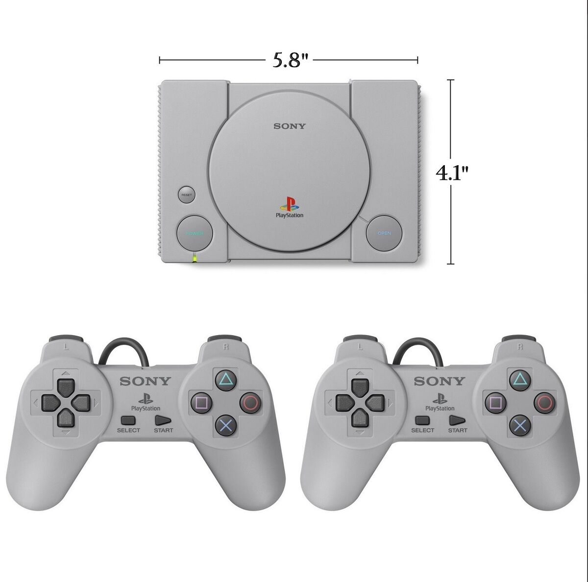 Sony PlayStation Classic Console, Gray, 3003868