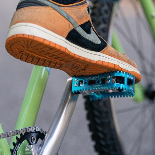 MKS Bicycle Pedals FOOT JAWS bm-10 CMWC limited Black/Ocean Blue cage JAPAN - Picture 11 of 22