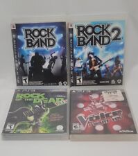 Lot of 4 PS3 - Rock Band 1, 2, Rock of the Dead, The Voice