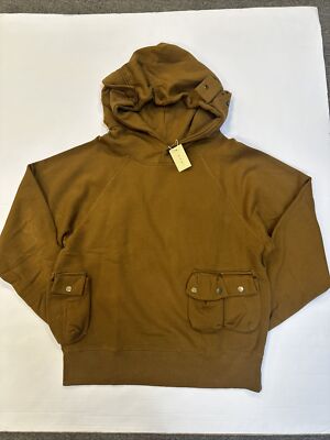 MNML Hoodie Mens -M-BROWN Everyday Hoodie Long Sleeve Midweight Front Pockets