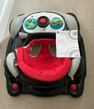 My Child Coupe Walker Baby Walker with Play Tray - Black/Grey/Red