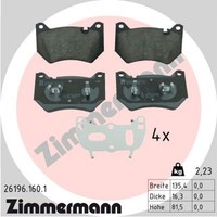 Bremsbelagsatz Scheibenbremse Zimmermann 26196.160.1 FüR Audi Q5 FYB FYG FYT Van