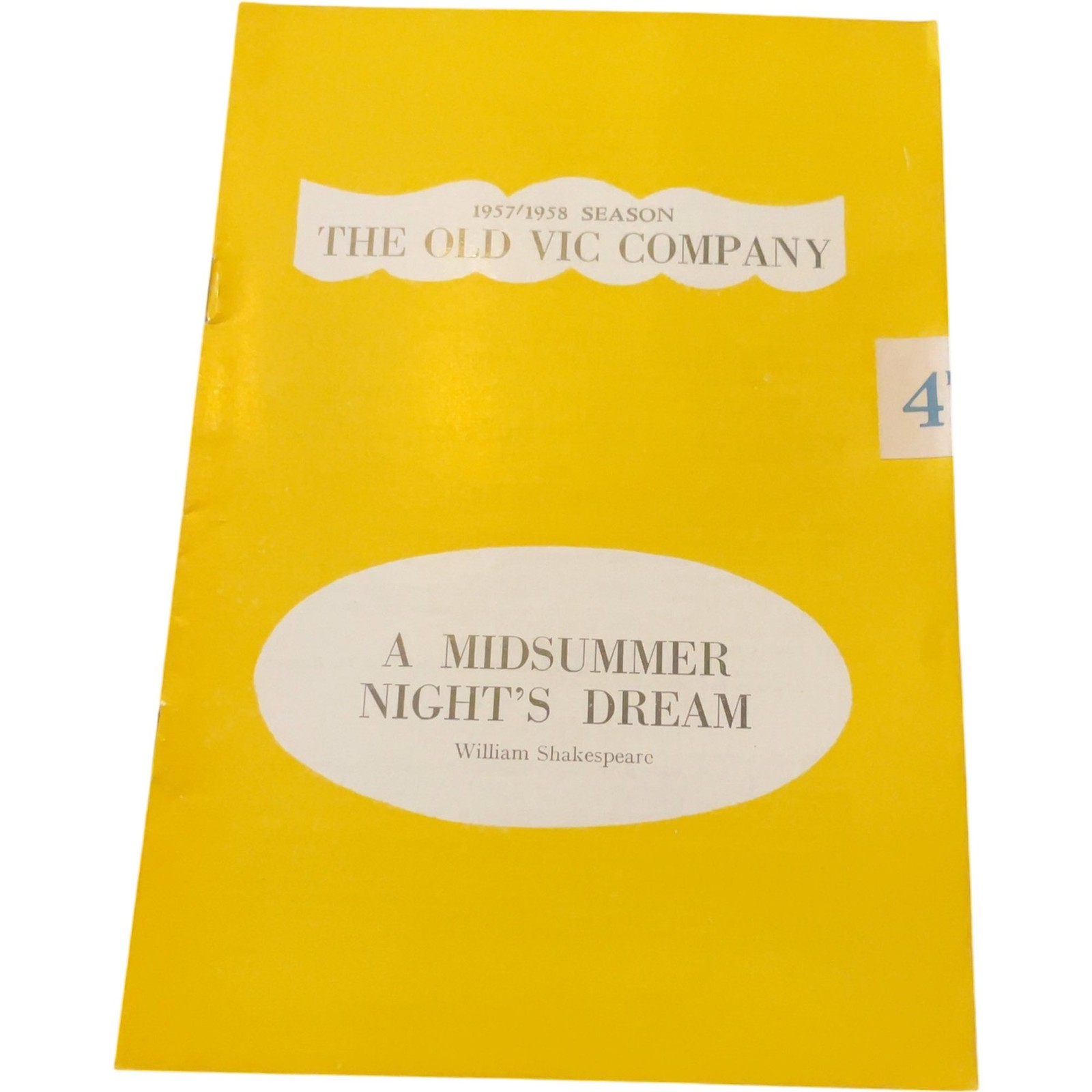The Old Vic Company A Midsummer Night's Dream Theatre Programme 1957/1958