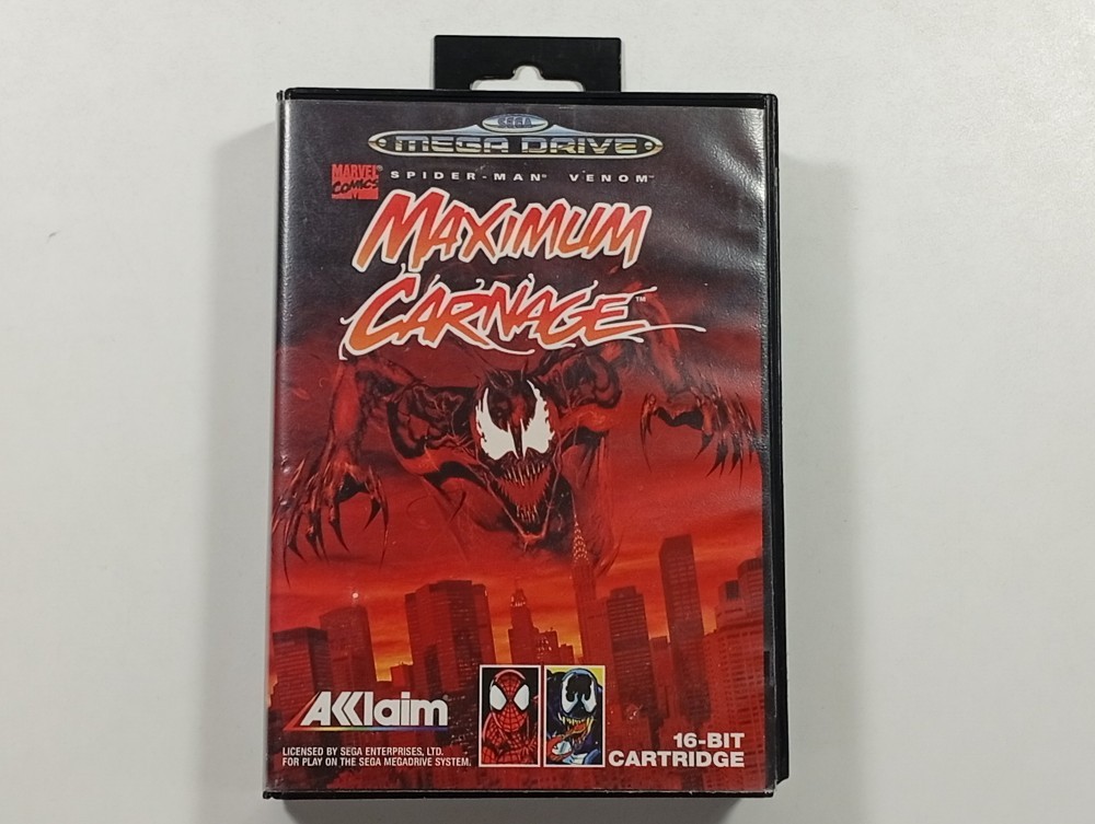 MAXIMUM CARNAGE(SPIDER-MAN / VENOM) MEGADRIVE PAL-EURO (COMPLETE - GOOD CONDITIO