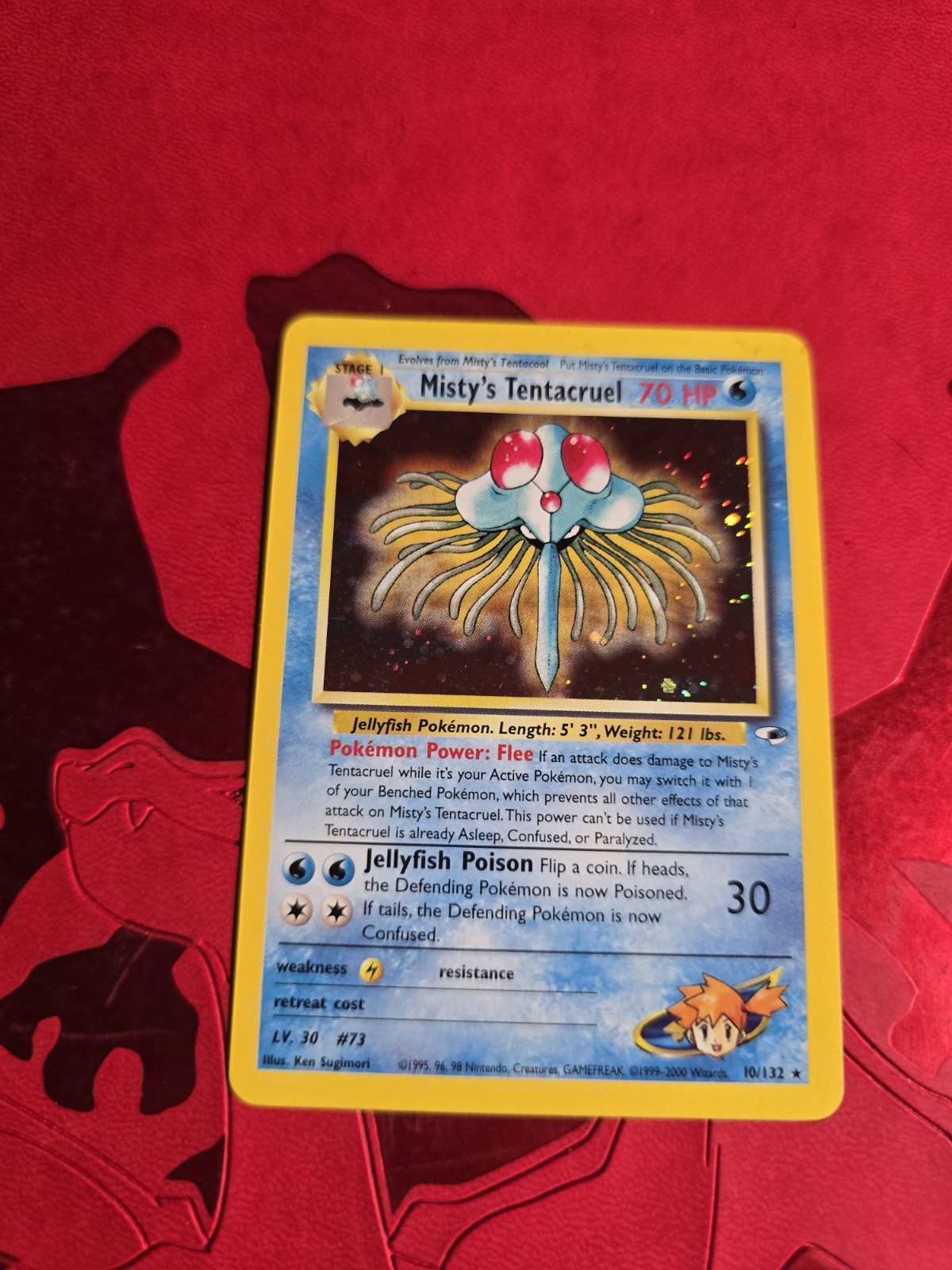 NM- Misty's Tentacruel Holo 10/132 Gym Heroes Pokemon Card