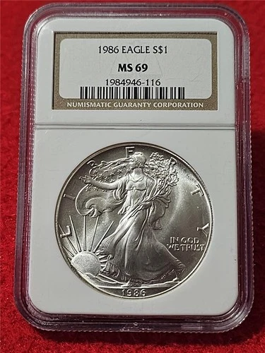 1986  American Silver Eagle ASE Dollar  NGC MS 69                      #MF-T1319