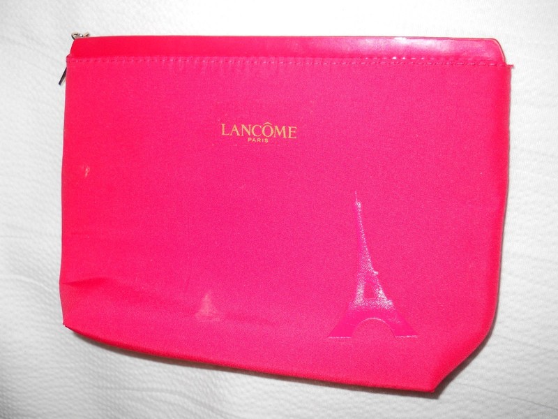 NEW ~ LANCOME Red Travel Makeup Bag/Pouch ~ EMPTY - 9 x 7 x 2.5