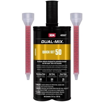 SEM 40507 Dual-Mix Quick Set 50 Plastic Repair & Bonding 7 oz.