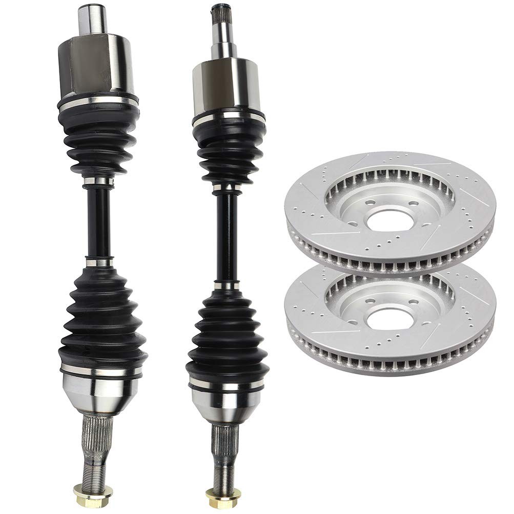 -CV Axle Drive Shafts Brake rotor Pads Kit Replace for Chevrolet
