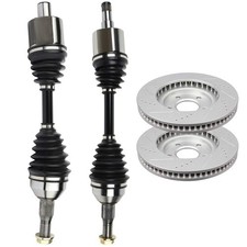 -CV Axle Drive Shafts Brake rotor Pads Kit Replace for Chevrolet