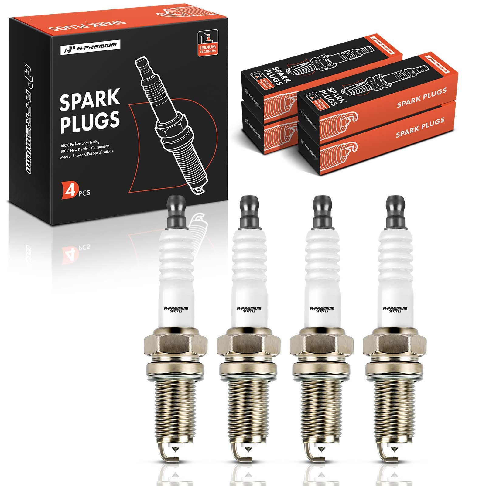 A-Premium 4x High Performance Iridium Spark Plug for BMW K1200 03-08 K1300 09-15