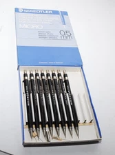 Staedtler Micro 0.5mm Mechanical Drafting Pencils 775 05 Qty: (8) New Old Stock