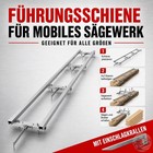 Rail de guidage support pour scierie mobile 275 cm avec griffes d'impact