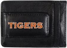 Auburn University Tigers Black Leather Wallet, Front Pocket Magnetic Money...