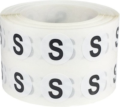Letter S Inventory Labels .5 Inch Round Circle Dots 1,000 1/2'' Circle, S