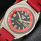 VINTAGE SEIKO 5 AUTOMATIC 7009A JAPAN MENS BLACK COLOR DIAL WATCH a433427-a