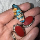 Mexican Sterling Silver Earrings Screw Back Vintage & Composite Turquoise Ring