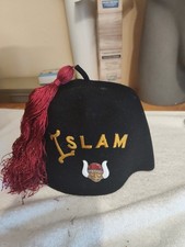 Shriners Fez Hat W/ Tassel Vintage Masonic ISLAM