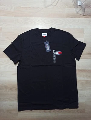 Nouveau t-shirt Tommy Hilfiger taille M NOIR 100 % coton - Photo 1/4