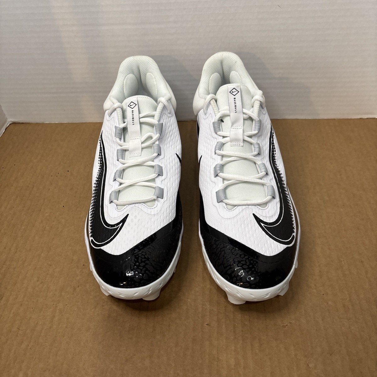 NEW Nike Alpha Huarache Elite 4 Low MCS Baseball Cleats FD6255-105 Size 9.5 Whit NIKE ALPHA HUARACHE ELITE 4 LOW MCS BASEBALL CLEATS FD6255  main image 3