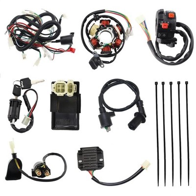 PRO BAT GY6 150cc Full Electrics Wiring Harness Loom W/Waterproof Cap black 