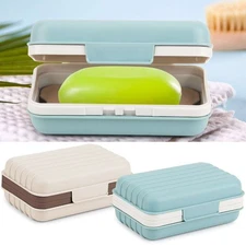 Soap Holder Box Self Draining Bar Soap Holder Case Travel Soap Container Dishes