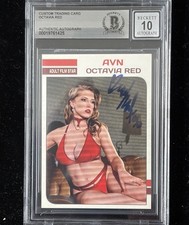 Octavia Red Signed Custom Trading Card BAS Beckett COA Autograph Grade 10