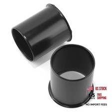 2Pcs 3.19" Push Through Wheel Center Caps 3.19" Hub 3.52"H Matte Black
