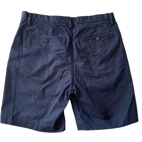 Polo Ralph Lauren dunkelblau Shorts Stretch klassische Passform Herren Größe 33 vorne flach - Bild 2 von 13