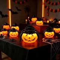 Halloween KüRbis Laterne LED Deko Leuchtende KüRbisse 6Er Set