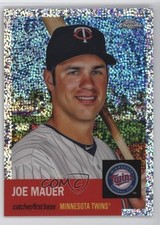 2022 Topps Chrome Platinum Anniversary Speckle Refractor /150 Joe Mauer HOF p8v