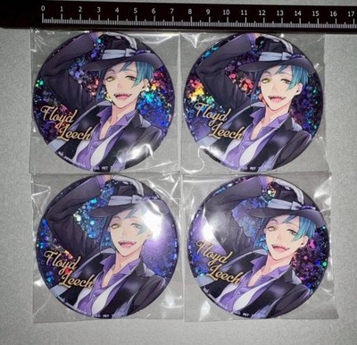 Twisted Wonderland Floyd Leech 4piece Badge Set (Used) MIBlike
