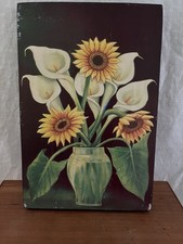 Print Beautiful Painting Still Life Calla Flowers byJ.A. Zepeda Mounted On Wood