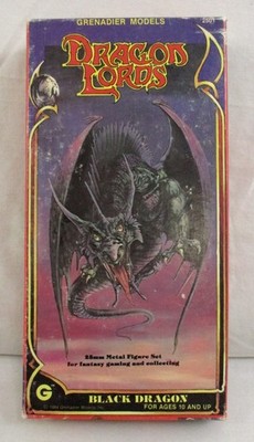 Grenadier Models Dragon Lords Black Dragon Metal Figure Set #2501 Vintage 1984