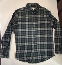 Goodfellow  co Button Up Flannel Shirt Green Pattern Size Large