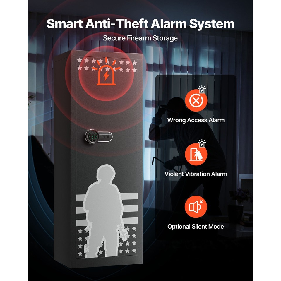Uimoso 10-12 Rifles Gun Safe Rifle Safe with Lock Digital Keypad ...