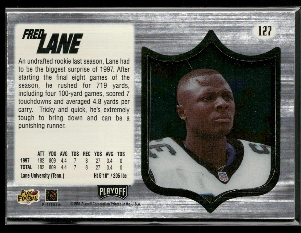 1998 Playoff Absolute SSD Hobby #127 Fred Lane - Image 2 of 2