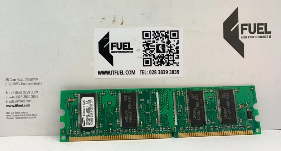 Samsung  128MB  DDR ram memory module  PC-3200  -  M368L1624DTM-CC4 - Image 2 of 3