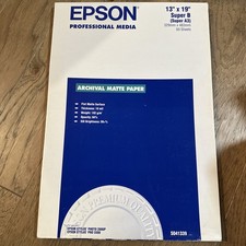 Epson Archival Matte Paper Super B 13" x 19" Photo Paper S041339  30 Sheets