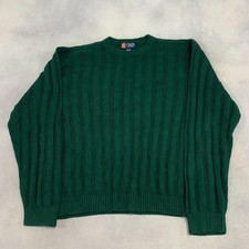 Chaps Knitted Jumper Patterned Chunky Knit Sweater Men's Xl
