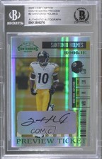 BAS 2006 Leaf Limited /100 Santonio Holmes #2 BGS Authentic Rookie Auto RC