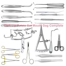 Cleft Lip Palate Set Mouth Gag Complete Set Of 22Pcs Plastic Surgery Instruments