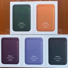 For iPhone 17 16 15 14 13 Original Leather Wallet Card Holder Case With MagSafe