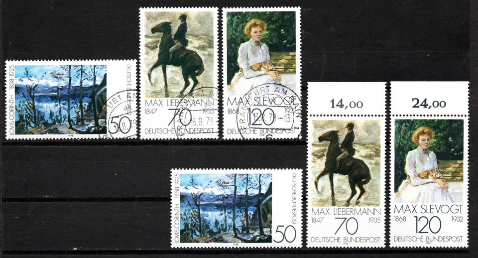 Bund Mi.-Nr. 986 - 988  postfrisch ** und gestempelt - Bild 1 von 1