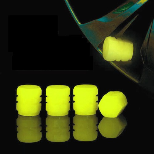 4x Tire Valve Caps Car Vehicle Wheel Prank Dust Cover Luminous Glow In The Dark - Picture 9 of 23