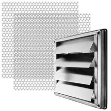 VKE 4 Inch Dryer Vent Cover Outdoor Louvered Stainless Steel and 2 Pack Bird ...