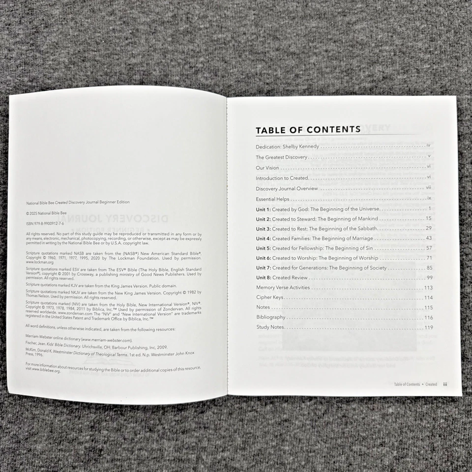 National Bible Bee Created Discovery Journal Beginner Edition (2025), Homeschool - Image 4 of 4